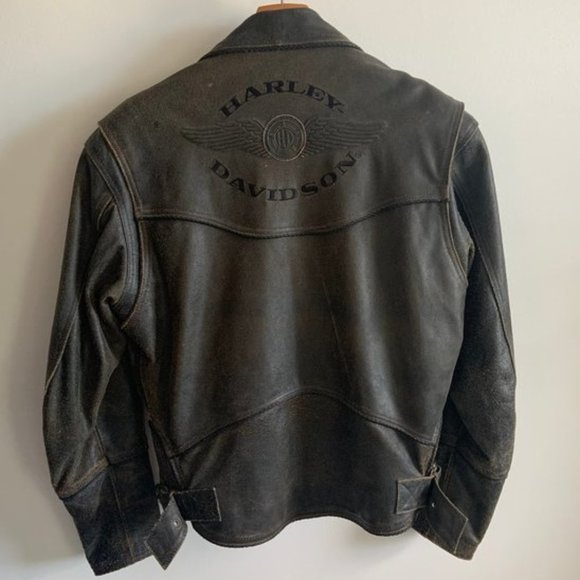 Vintage Genuine Leather Motto Motorcycle Jacket - Picture 1 of 9